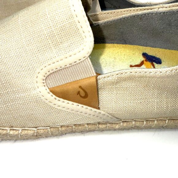 OluKai Kaula Pa'a Kapa Espadrille Loafer - Natural 40/10 - Picture 8 of 10